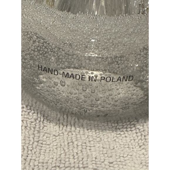 Hand Made In Poland Clear Art Glass Bubble Sphere Oil Lamp 4" Diameter gift idea - Picture 4 of 11
